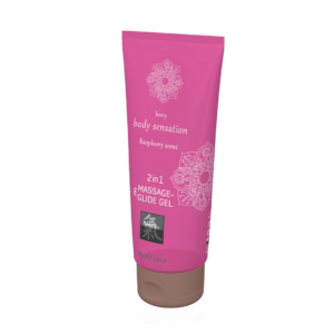 Gel de Masaje y Deslizamiento 2 en 1 – Frambuesa – 7 fl oz / 200 ml