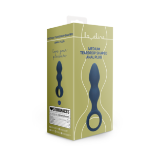 Plug anal en forma de lágrima – Mediano – Azul Báltico