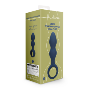 Plug anal en forma de lágrima – Grande – Azul Báltico