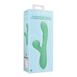 Pulse Wave and Tongue Flickering Rabbit Vibrator – Blue Grass