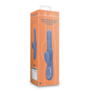 Warming Rotating Beads and Thrusting Rabbit Vibrator – Blue Nova