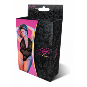 Deep Look Halter Teddy – 2X – Negro