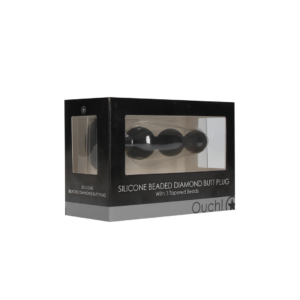 Plug anal de diamante con cuentas de silicona