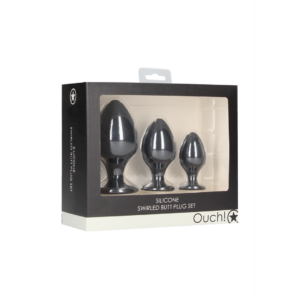 Swirled Butt Plug Set – Black