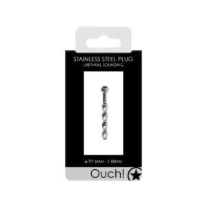 Ribbed Hollow Penis Plug – 0.2 / 6 mm