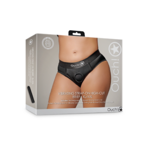 Tanga alto con vibrador – XL/XXL – Negro
