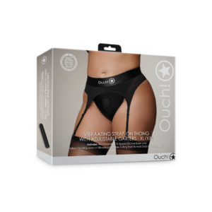Tanga Vibrante con Correas Ajustables – XL/XXL – Negro