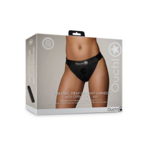 Arnés de panty vibrante con apertura trasera – M/L – Negro