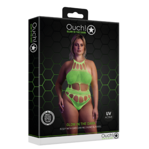 Cuerpo con escote griego – Talla grande – Verde neón