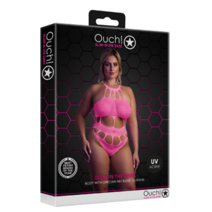 Cuerpo con escote griego – Talla grande – Rosa neón