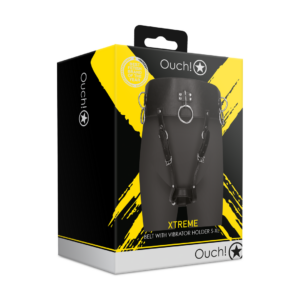 Cinturón con soporte para vibrador – Negro