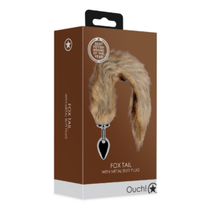 Fox Tail with Metal Butt Plug – Brown