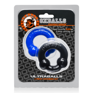 Ultraballs – 2-pack Nodule Pressure Cockrings – Black / Police Blue