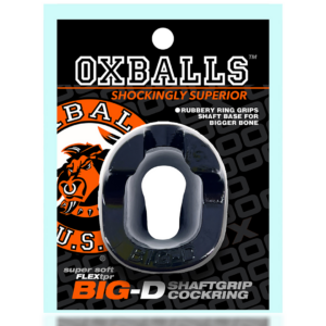 Big-D – Bigger Bulge Cockring with Shaft Grippers – Black