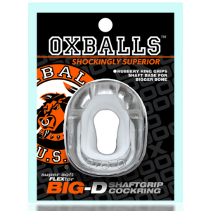 Big-D – Bigger Bulge Cockring with Shaft Grippers – Clear