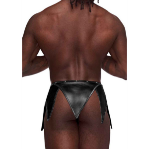 Eros – Diseño de Kilt Gladiador con Tanga Adjunto – L/XL – Negro