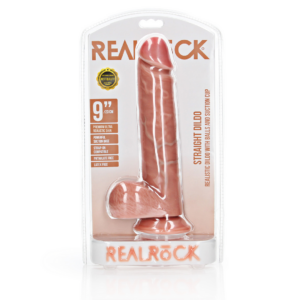 Dildo Realista Recto con Bolas y Ventosa – 9 / 23 cm