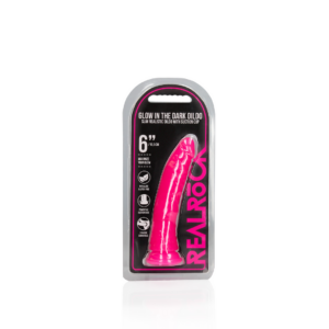 Dildo Slim Realista con Ventosa – Brilla en la Oscuridad – 6” / 15,5 cm