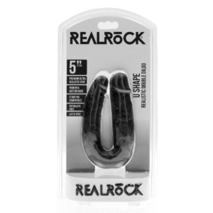 U Shaped Double Dildo 5 / 12,7 cm – Black