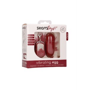 Huevo Vibrador con 10 Velocidades y Control Remoto – L – Rojo