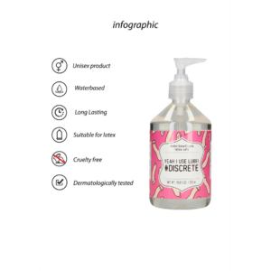 Sí, uso lubricante #Discreto – Lubricante a base de agua – 17 fl oz / 500 ml