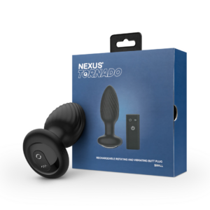 Tornado – Remote Control Rotating Butt Plug – Black
