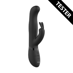 Izara – Vibrador Conejito con Bolas Rotativas – Negro – Tester