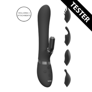 Chou – G-Spot Rabbit  Clitoral Stimulator – Black – Tester