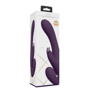 Suki – Vibrador Strapless Strap-on Conejo – Púrpura