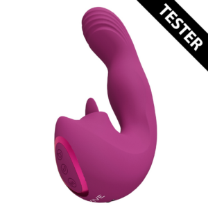 Yumi – Triple Motor G-Spot Finger Motion Vibrator and Flickering Tongue Stimulator – Pink – Tester