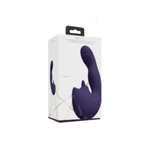 Yumi – Triple Motor G-Spot Finger Motion Vibrator and Flickering Tongue Stimulator – Purple