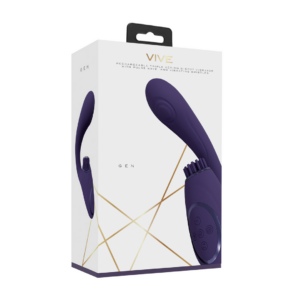 Gen – Triple Motor G-Spot Vibrator with Pulse Wave and Vibrating Bristles – Purple