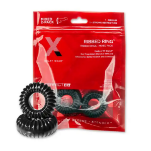 PF Blend Premium Stretch Ribbed Ring Slim – Cockring Set