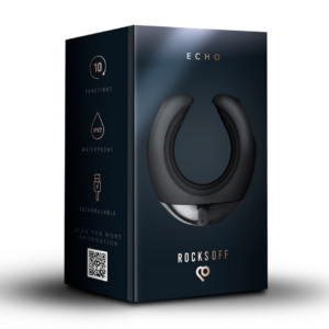 Echo – Vibrating C-Shape Masturbator – Black