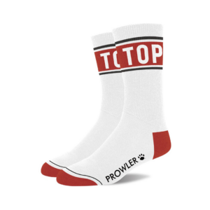 Top Socks – Blanco/Rojo