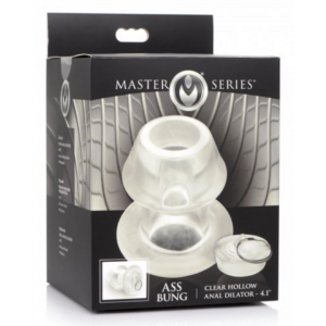 Ass Bung – Dilatador Anal Hueco Transparente con Tapón – Extra Grande