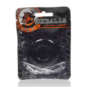 Do-Nut-2 – Jelly Cockring with Flat Inner Chamber – Black