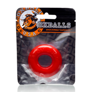 Do-Nut-2 – Jelly Cockring with Flat Inner Chamber – Red