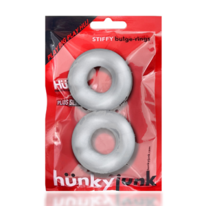 Stiffy – 2-pack No-Roll Cockrings – Clear Ice