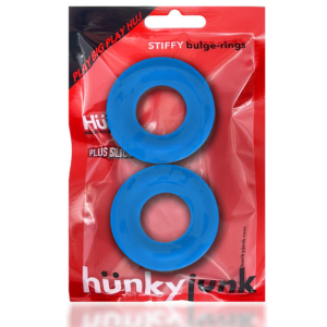 Stiffy – 2-pack No-Roll Cockrings – Teal Ice