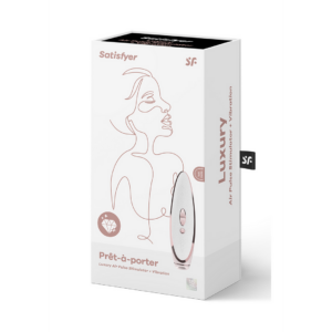 Prêt-á-Porter – Luxury Air Pulse Stimulator and Vibration – White/Rose Gold