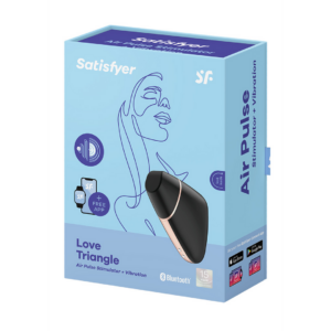 Love Triangle – Air Pulse Stimulator and Vibration – Black