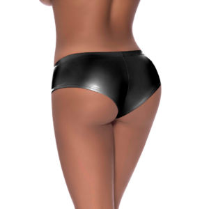 Short Boy de Cadera Baja con Corte Abierto – S/M – Negro