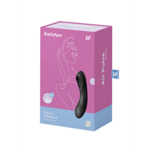 Curvy Trinity 4 – Insertable Air Pulse Vibrator – Black