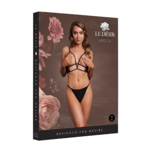 Sujetador Triángulo Abierto con Encaje y Deslizadores Ajustables – Talla Única – Negro