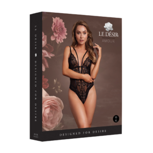Wireless Lace Bodysuit with Adjustable Sliders – One Size – Black