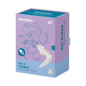 Pro 4 – Couples Air Pulse Stimulator and Vibration – White/Rose Gold