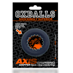 Axis – Inner Ribbed Griphold Cockring – Black Ice