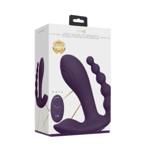 Kata – Vibrador de Doble Penetración con Onda de Pulso y Vibración – Púrpura