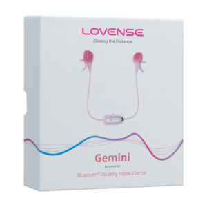 Gemini – App-controlled Vibrating Nipple Clamps – Pink